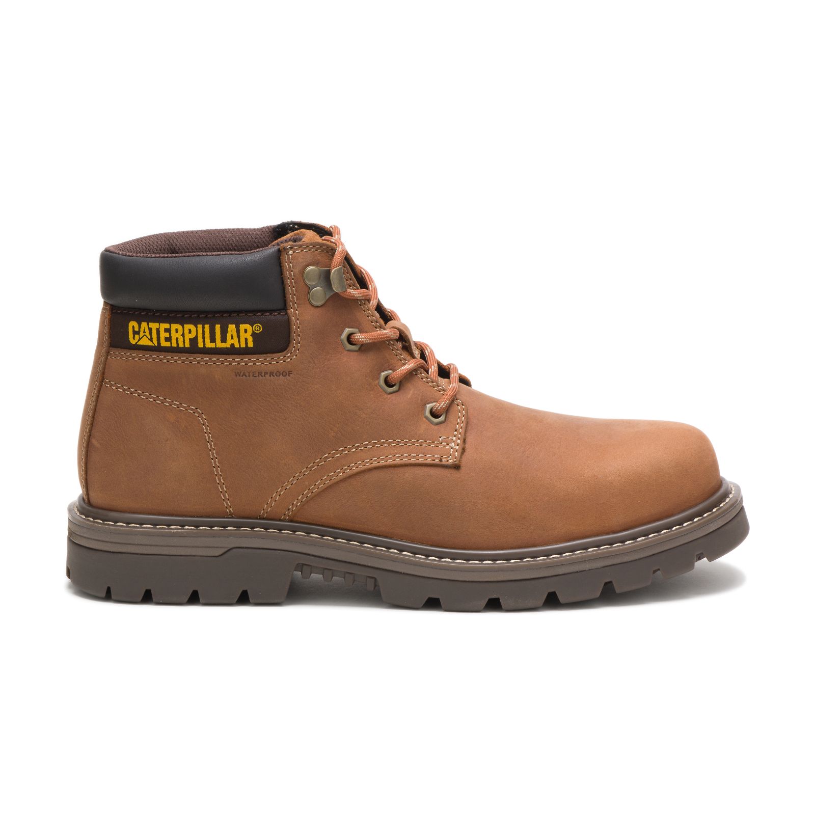 Caterpillar Boots South Africa - Cat Men's Outbase Waterproof Steel Toe Work Boots Brown DJ9852704